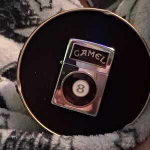 Camel Branded Silver and Black Lighter